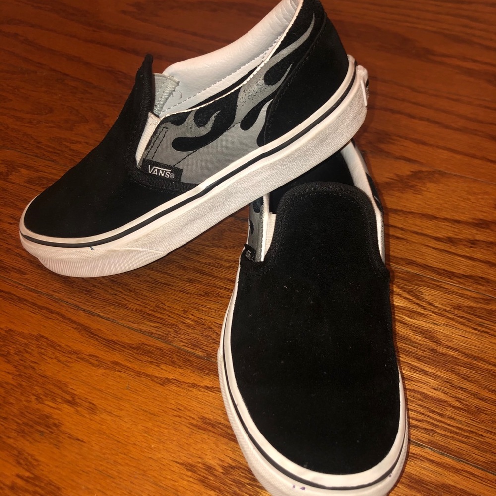 Kids suede Vans slip-on boys size 2.5